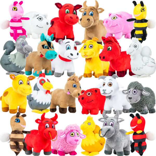 variety of 24 sqwishland farm stuffed animal plush